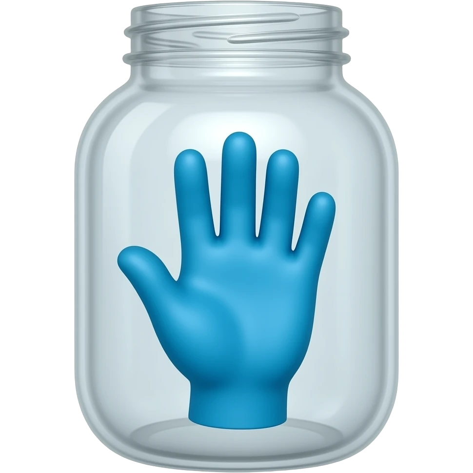 Blue emoji wave jar emoji