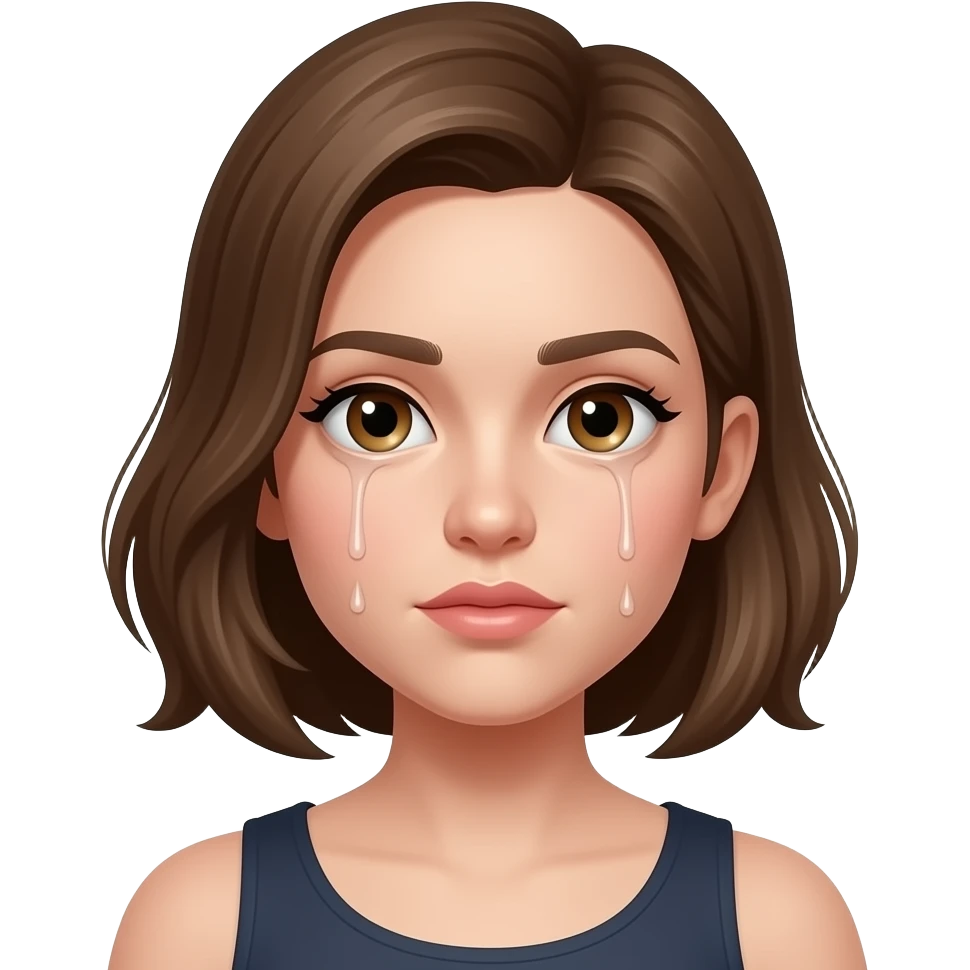girl with cum dripping from face emoji