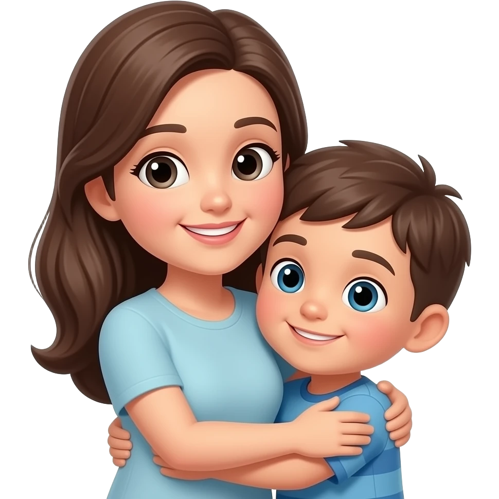 обнимание сына с матерью emoji