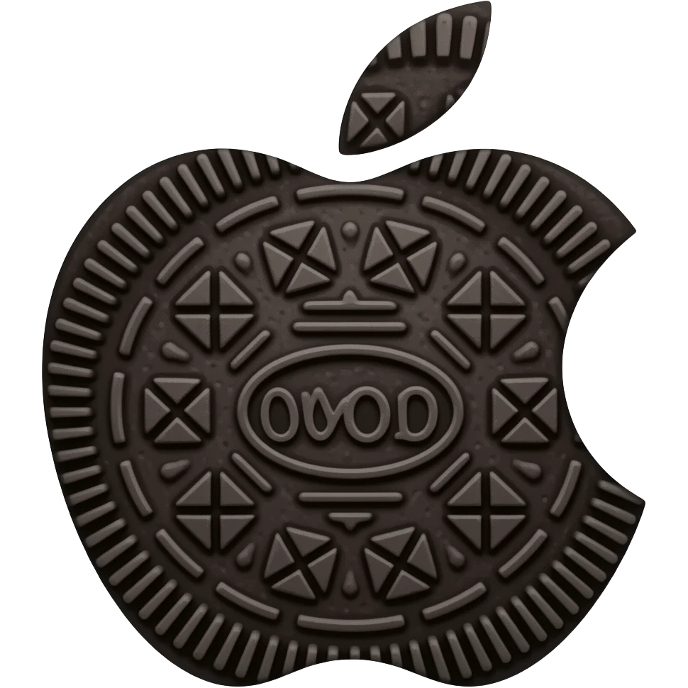 Apple logo shape oreo emoji