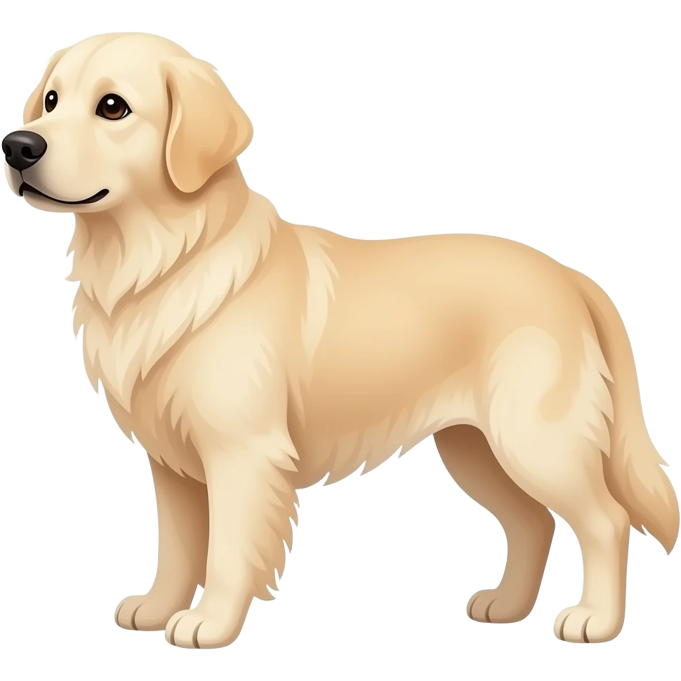 white cream golden retriever emoji