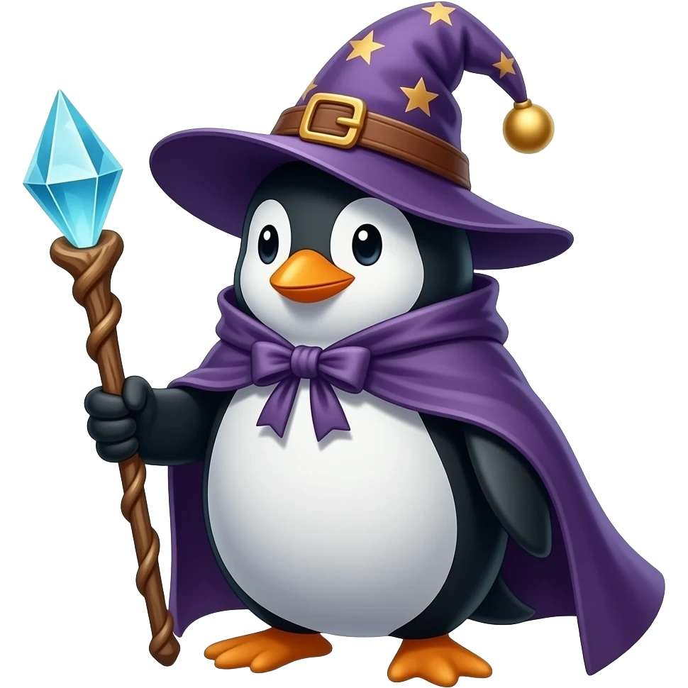 Penguin Wizard emoji