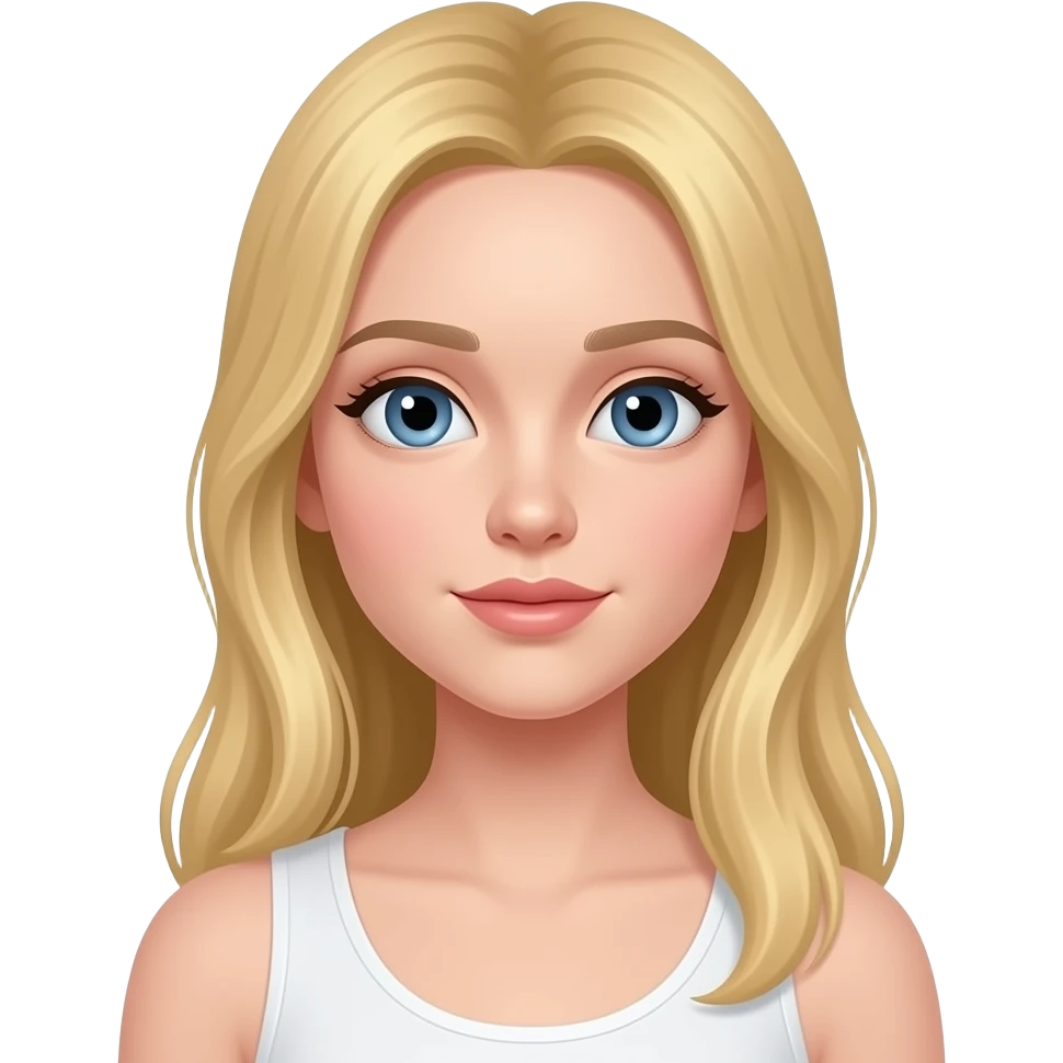 Very skinmy Blondie girl emoji