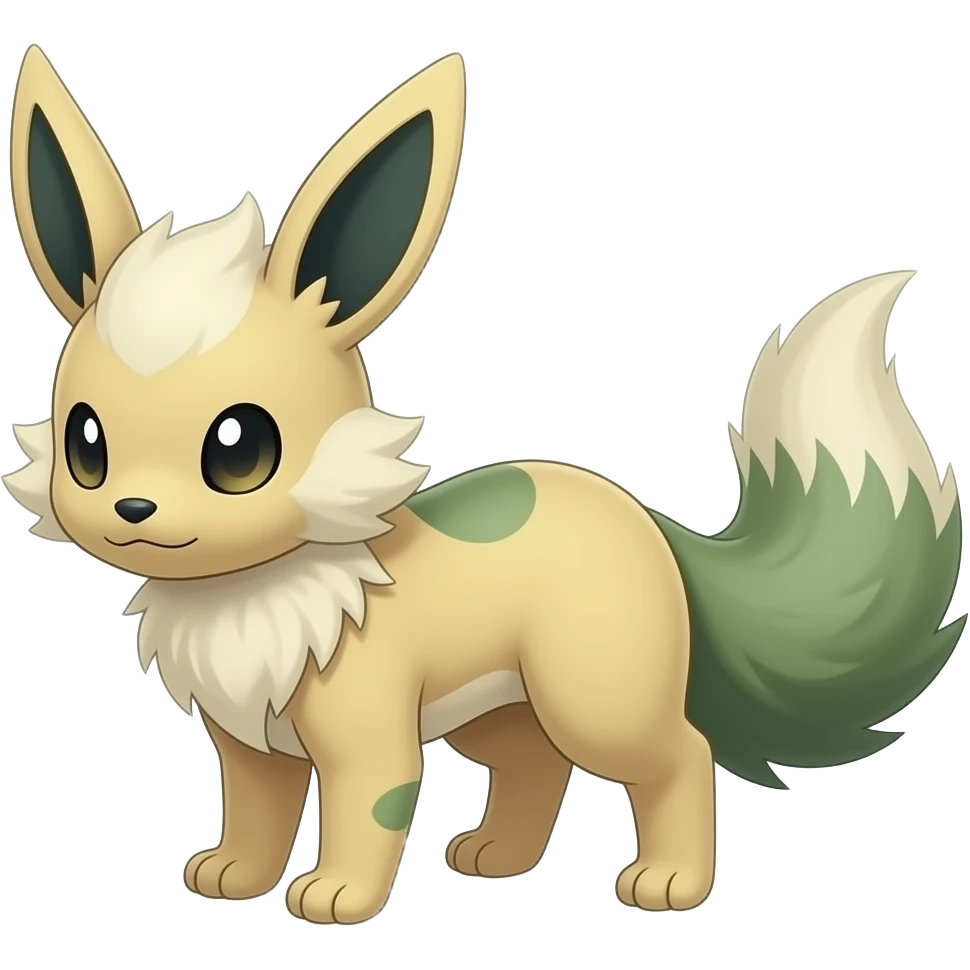 Minccino-Furret-Zeraora-Fakémon-fusion-hybrid-creature, full body emoji
