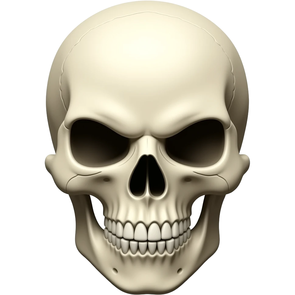 Skull bad face emoji