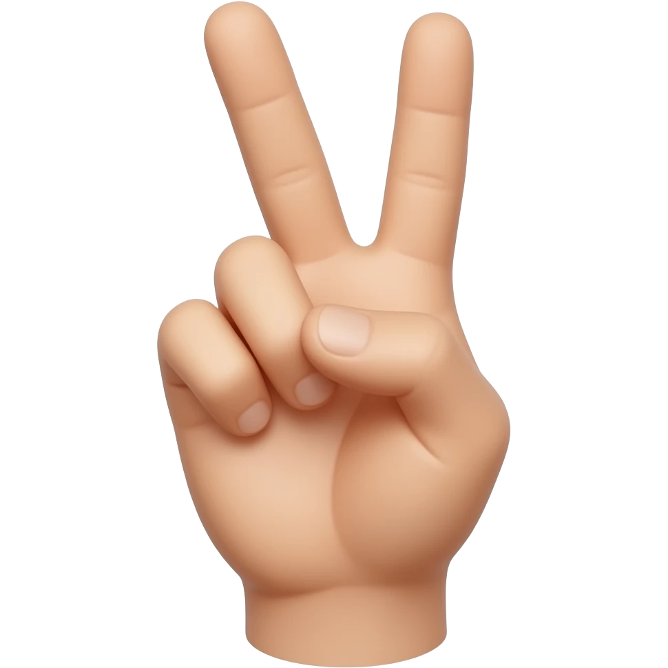 An emoji with a peace sign but the thumb is sticking out also emoji
