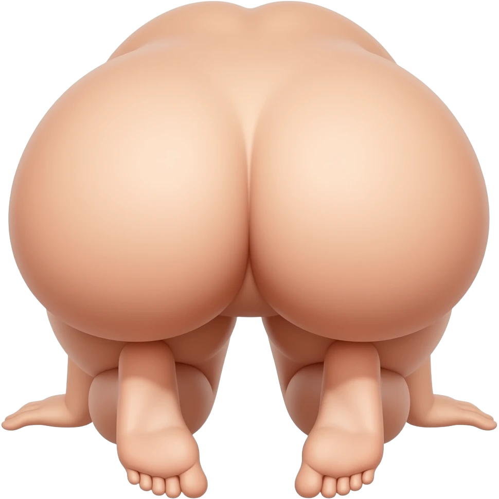 frau nackt knieend Arschbacken sichtbar emoji