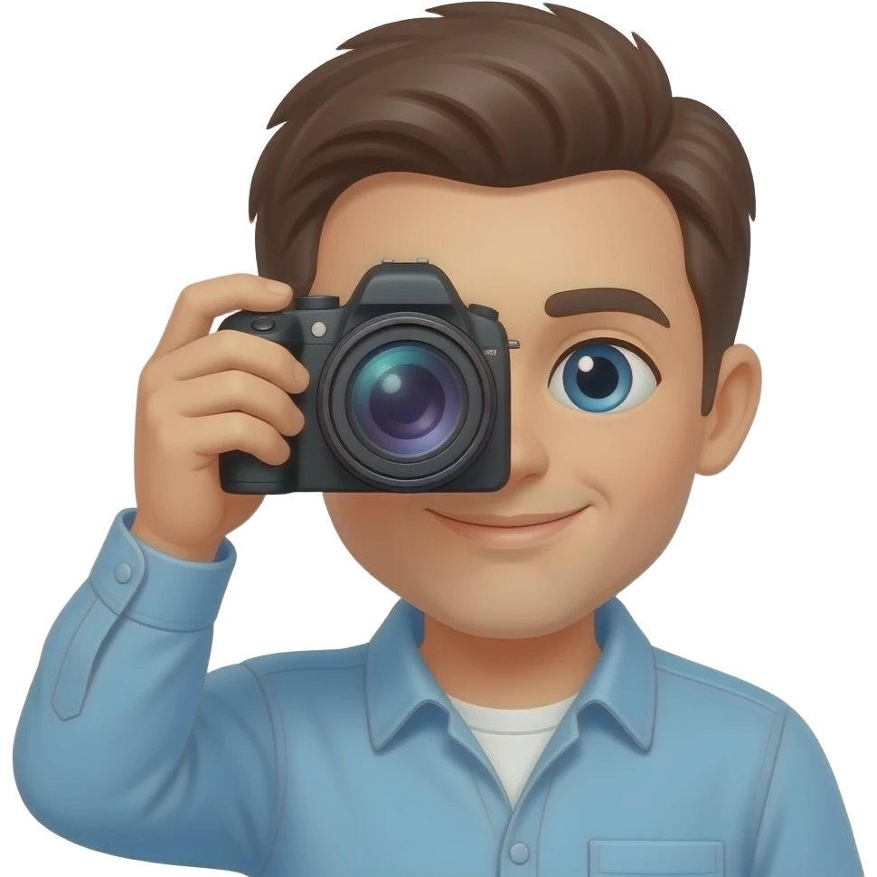 looking through a camera emoji