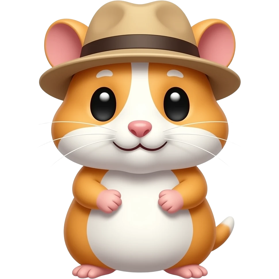hamster with a hat emoji