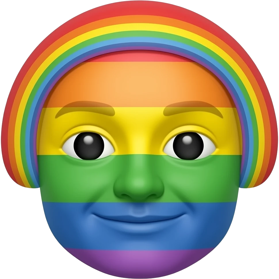 Rainbow face emoji