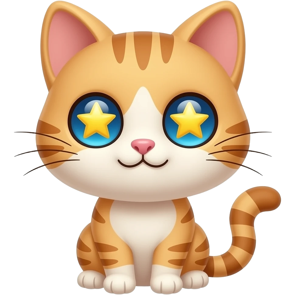 میخوام گربه باشه یعنی گربه🐱اینجوری باشه ولی چشاش ستاره ای باشه emoji