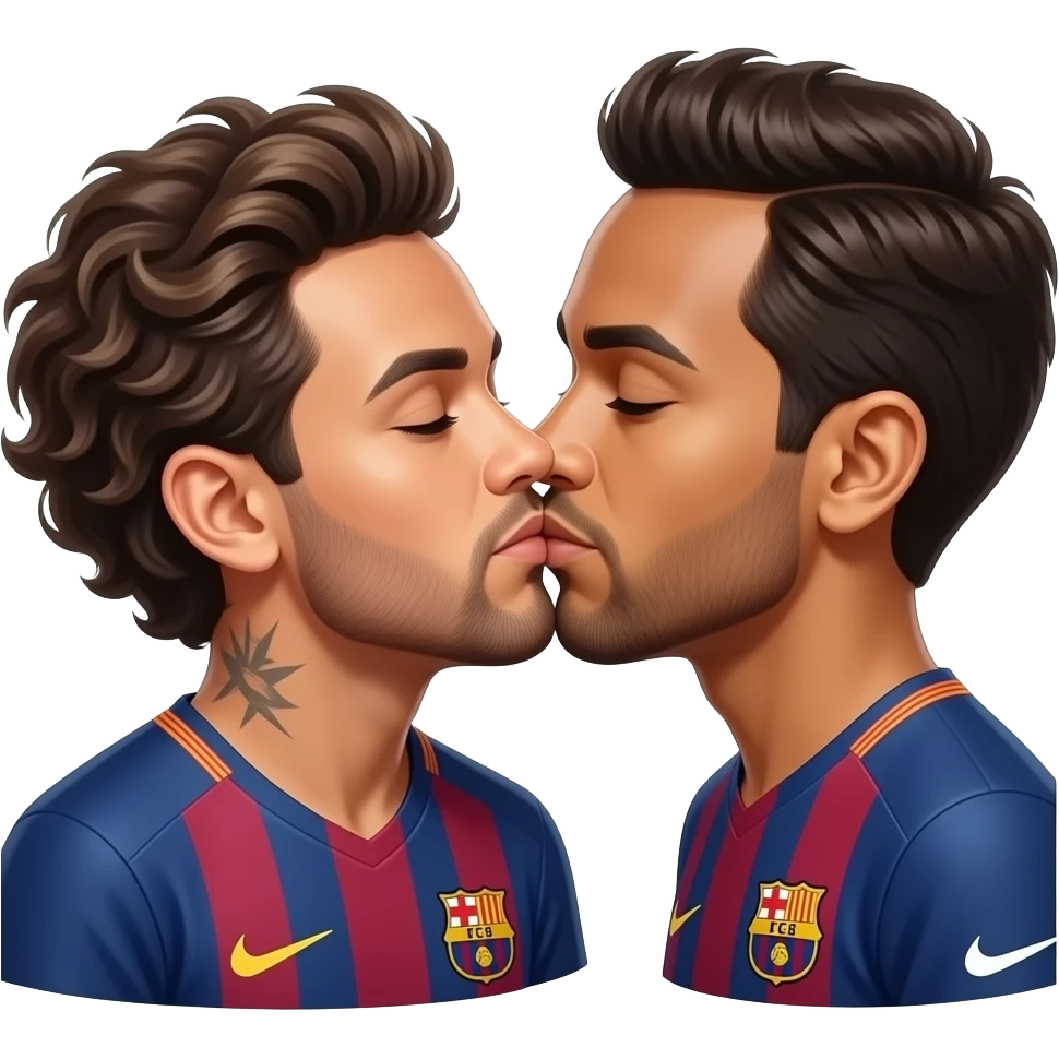 Neymar beijando a pablo vitar emoji