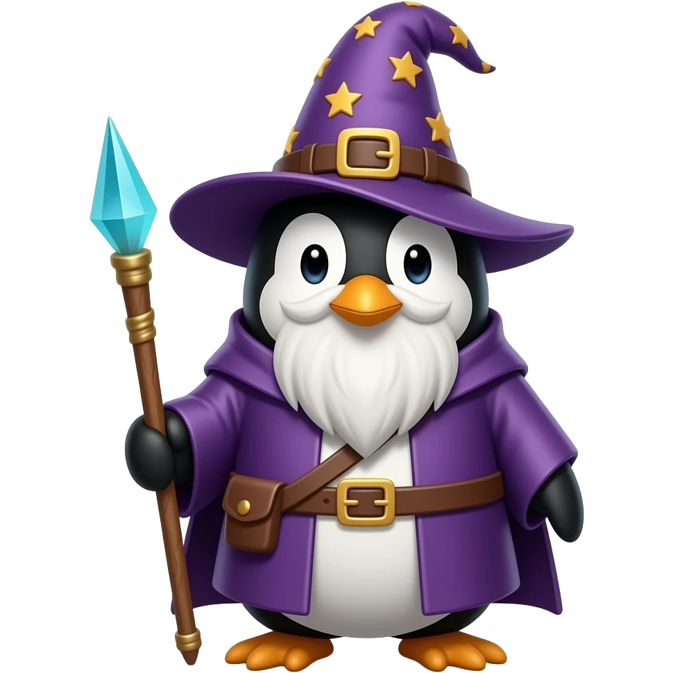 Penguin Wizard emoji