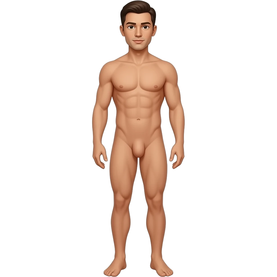Man naked full body  C penis emoji