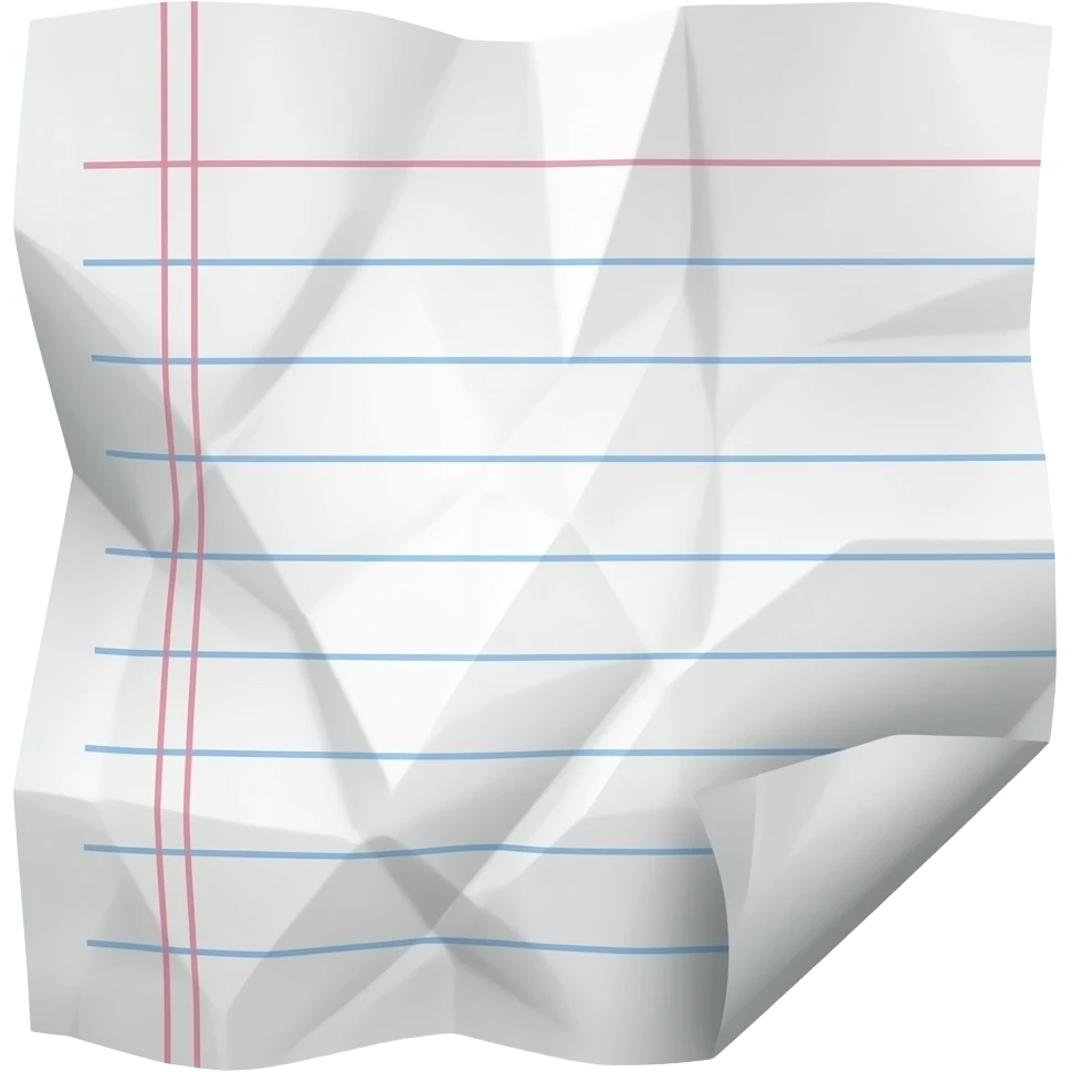 crumbled worksheet emoji