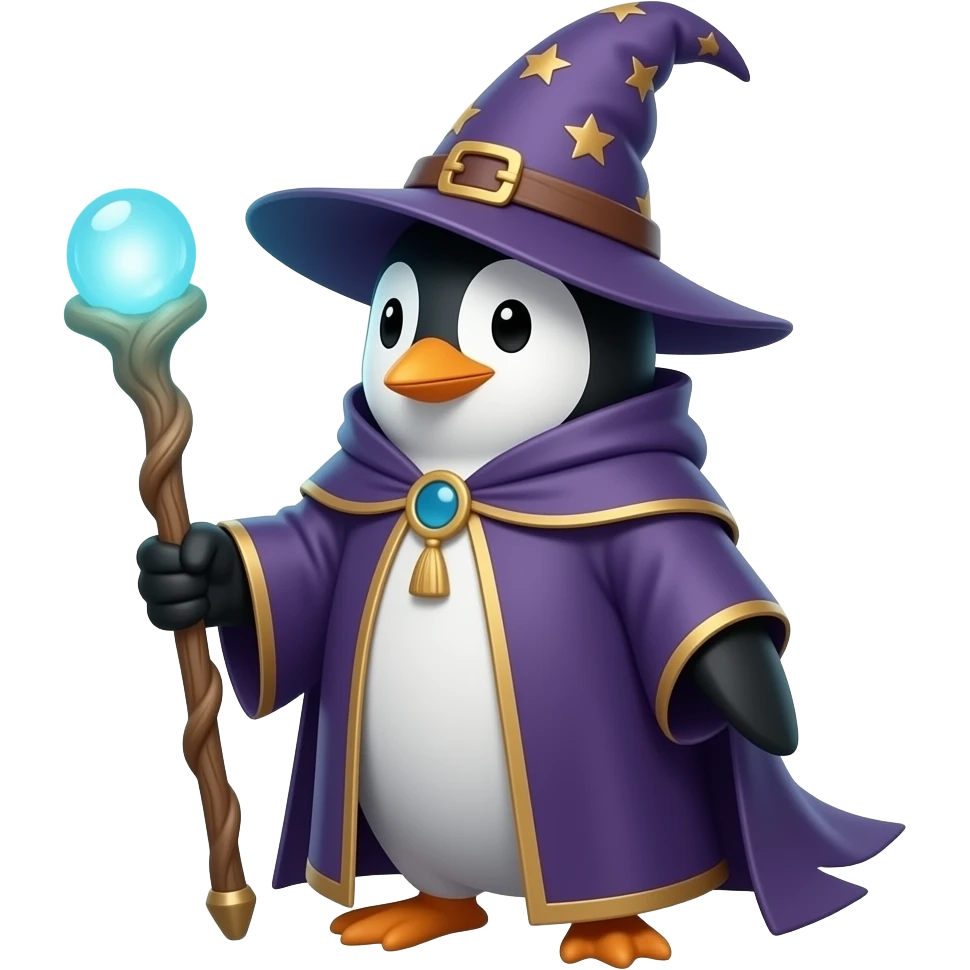Penguin Wizard emoji