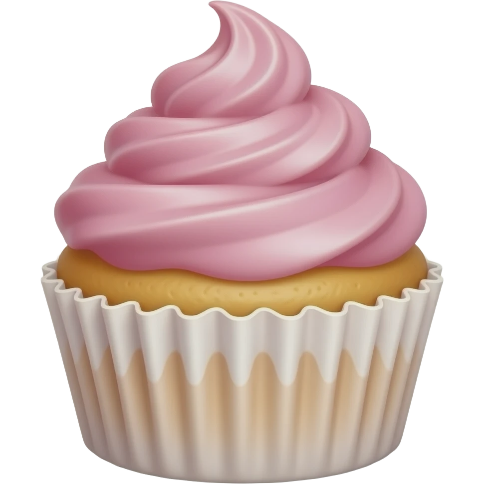 Cupcake with pink icing emoji