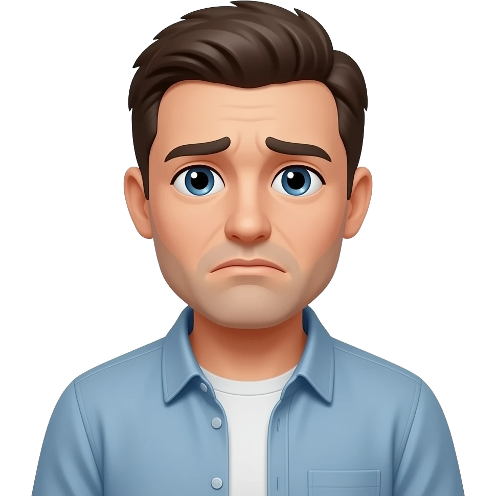 رجل  يجلس حزين emoji