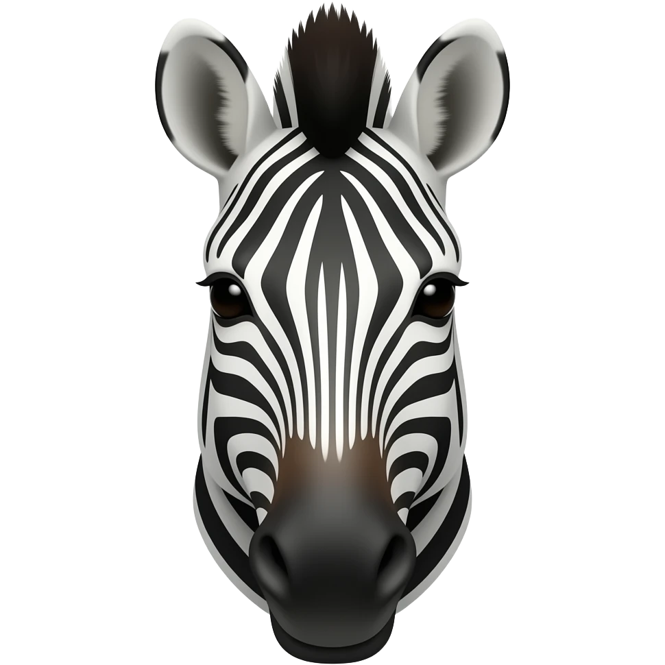 zebra neck frontview emoji