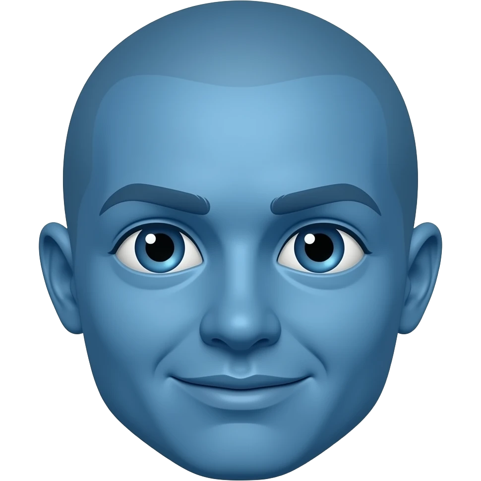 Blue face emoji