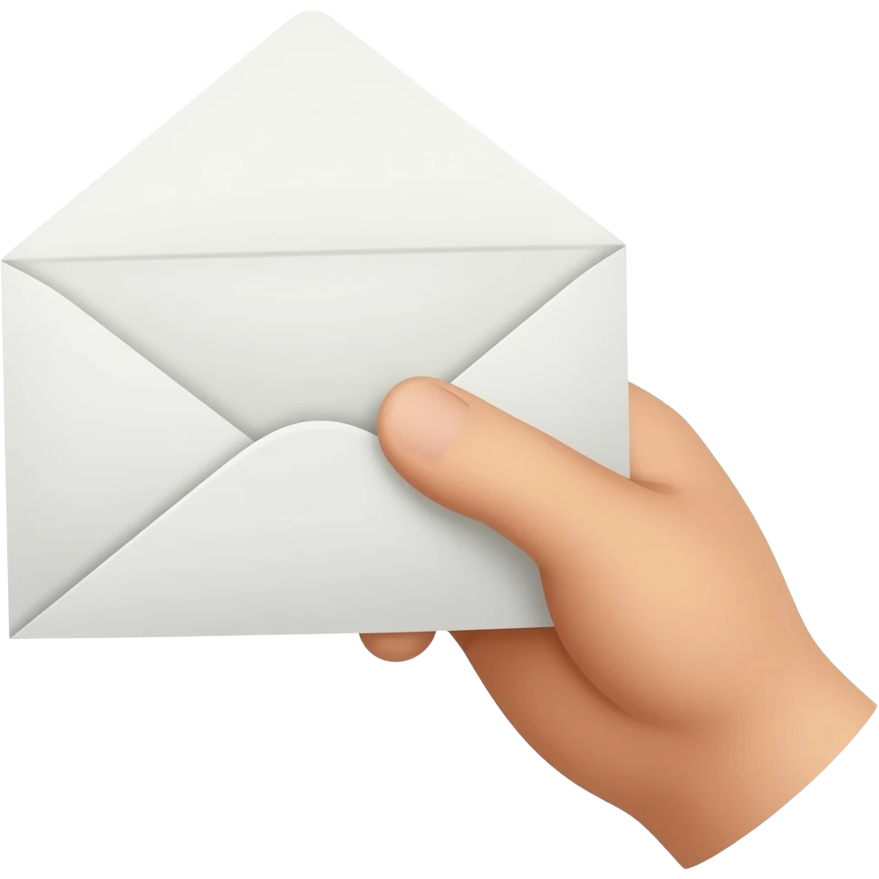 message tenu à la main emoji