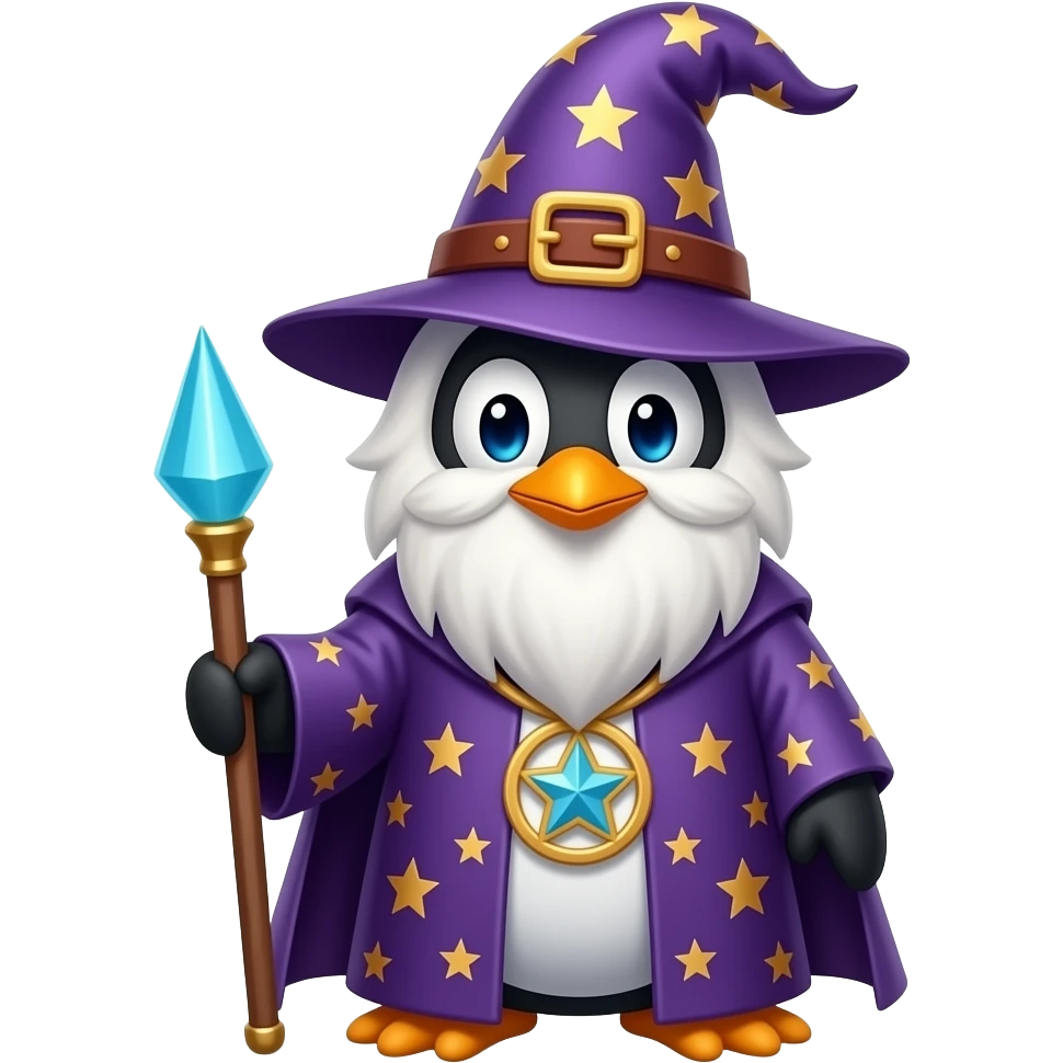 Penguin Wizard emoji