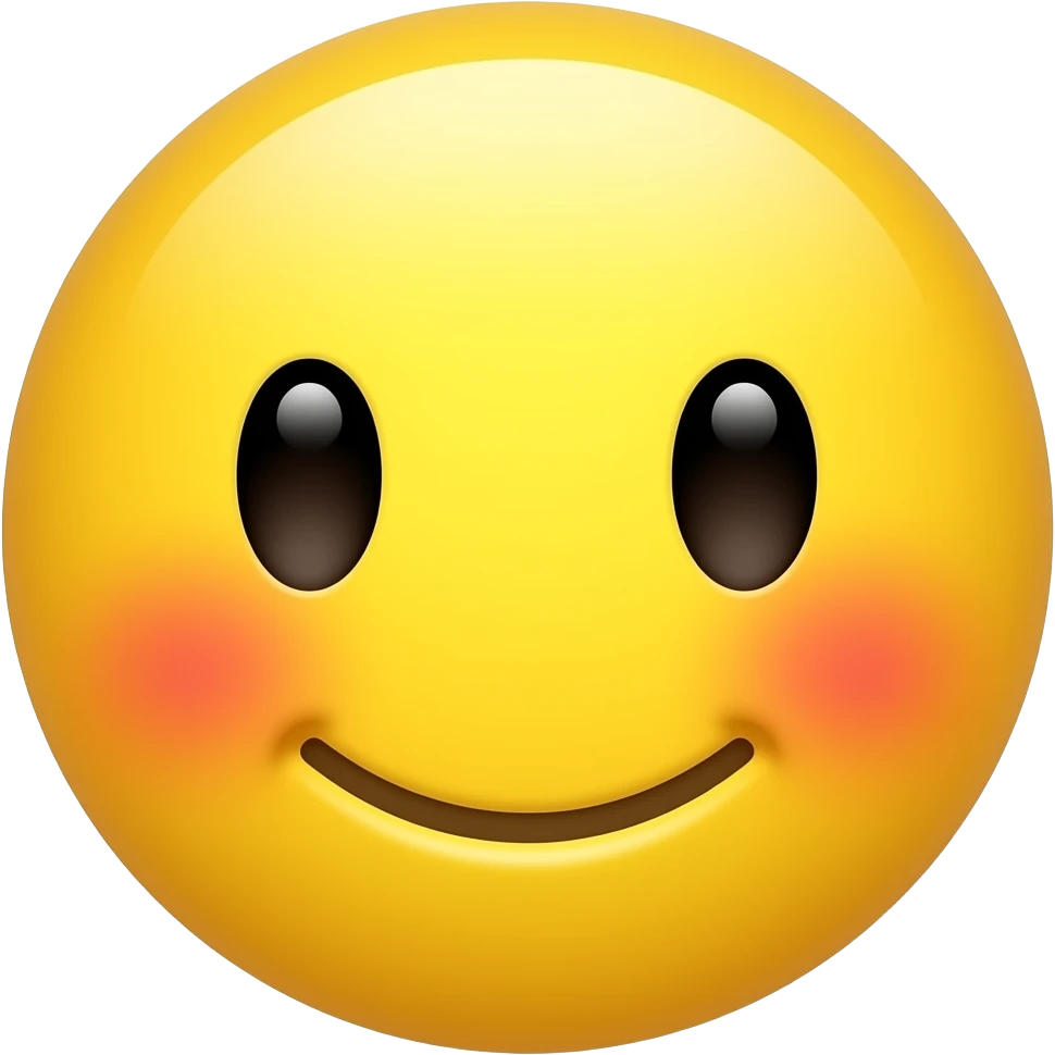 emojicon yellow emoji smiling soft blushing emoji