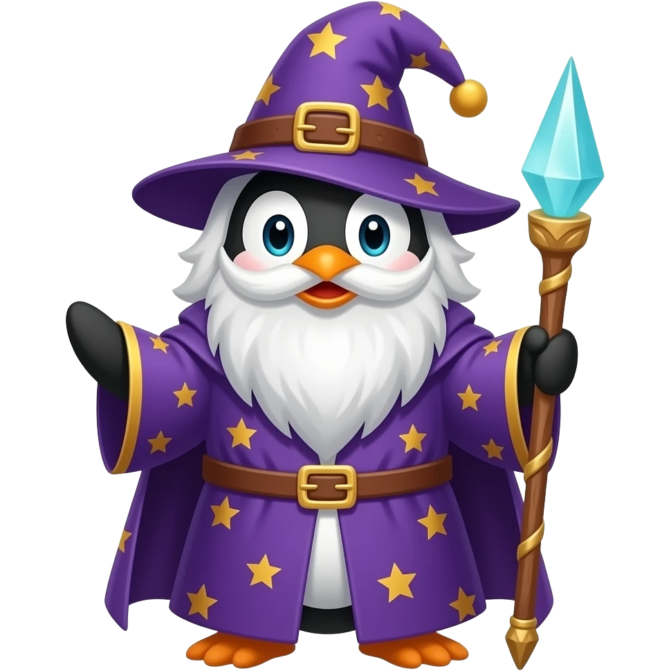 Penguin Wizard emoji