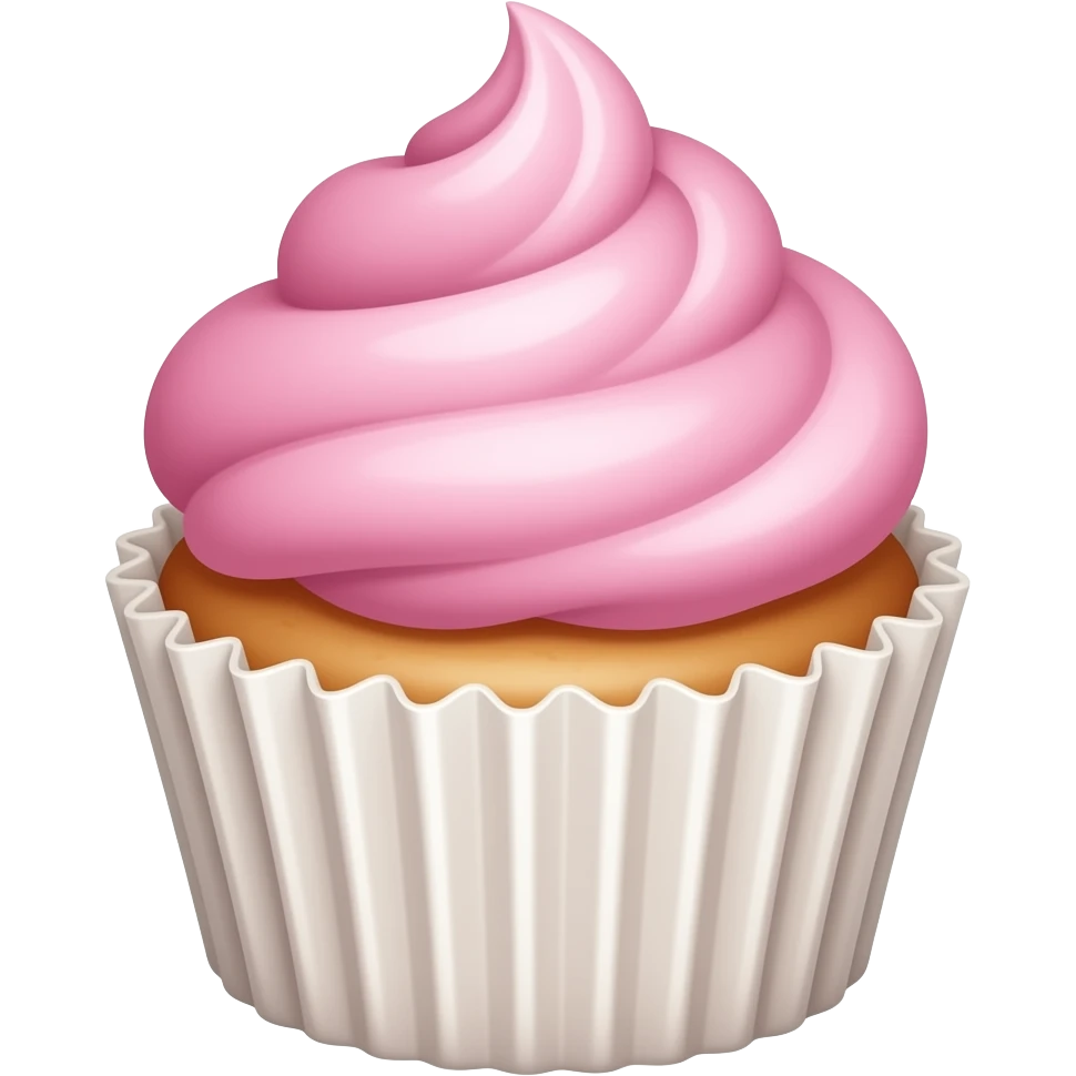 Cupcake with pink icing emoji