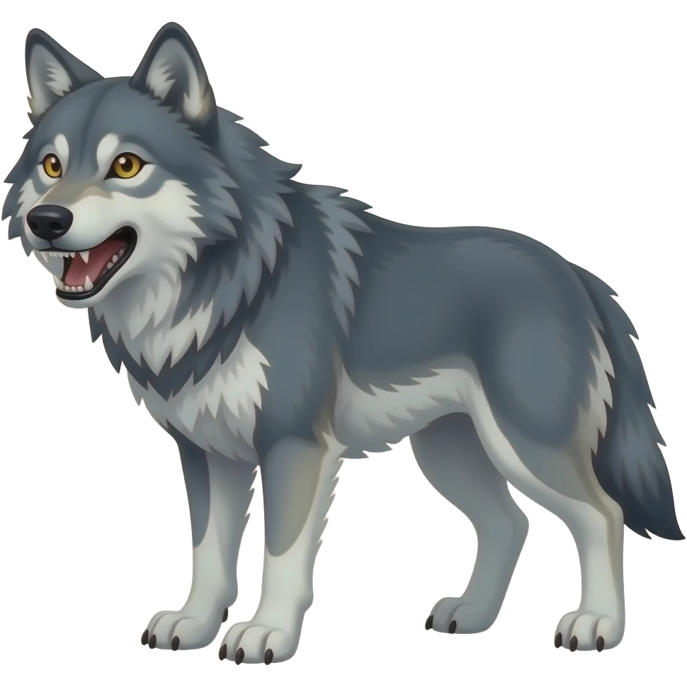 Firce wolf emoji