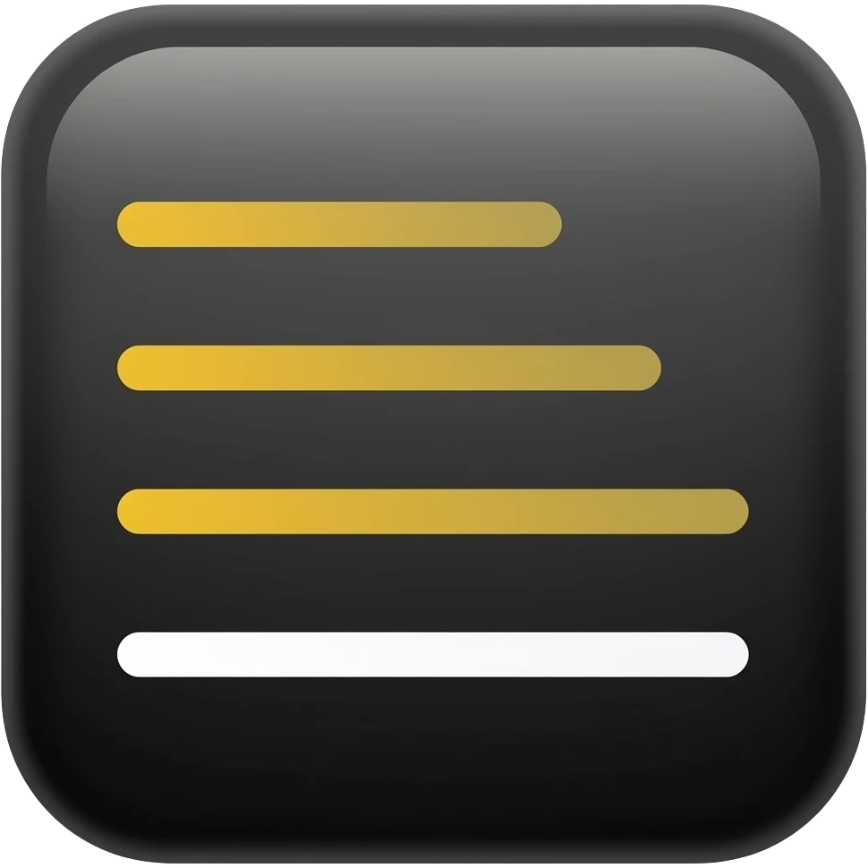 Same like this 4 lines first smaller 3 are yellow background is black and biggest is white emoji