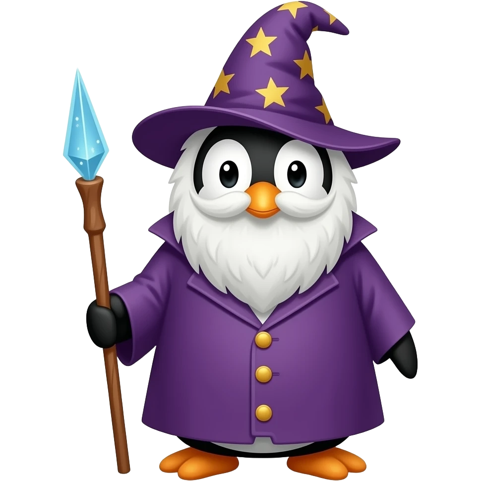 Penguin Wizard emoji