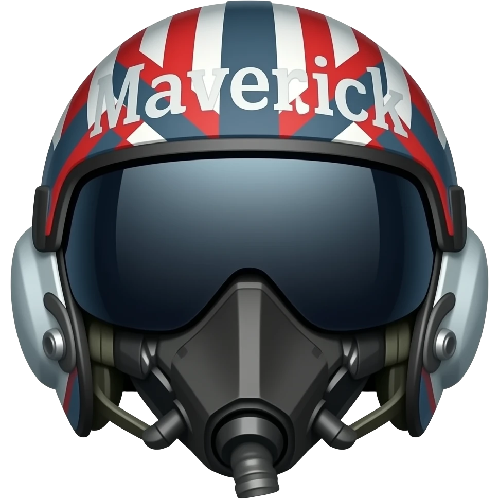 Fighter pilot helmet with maverick written on it change the colour to same as in the movie emoji