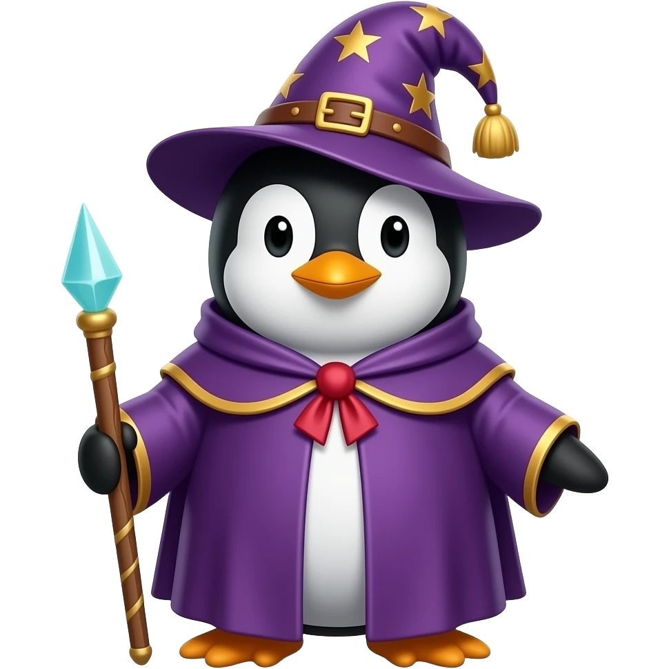 Penguin Wizard emoji