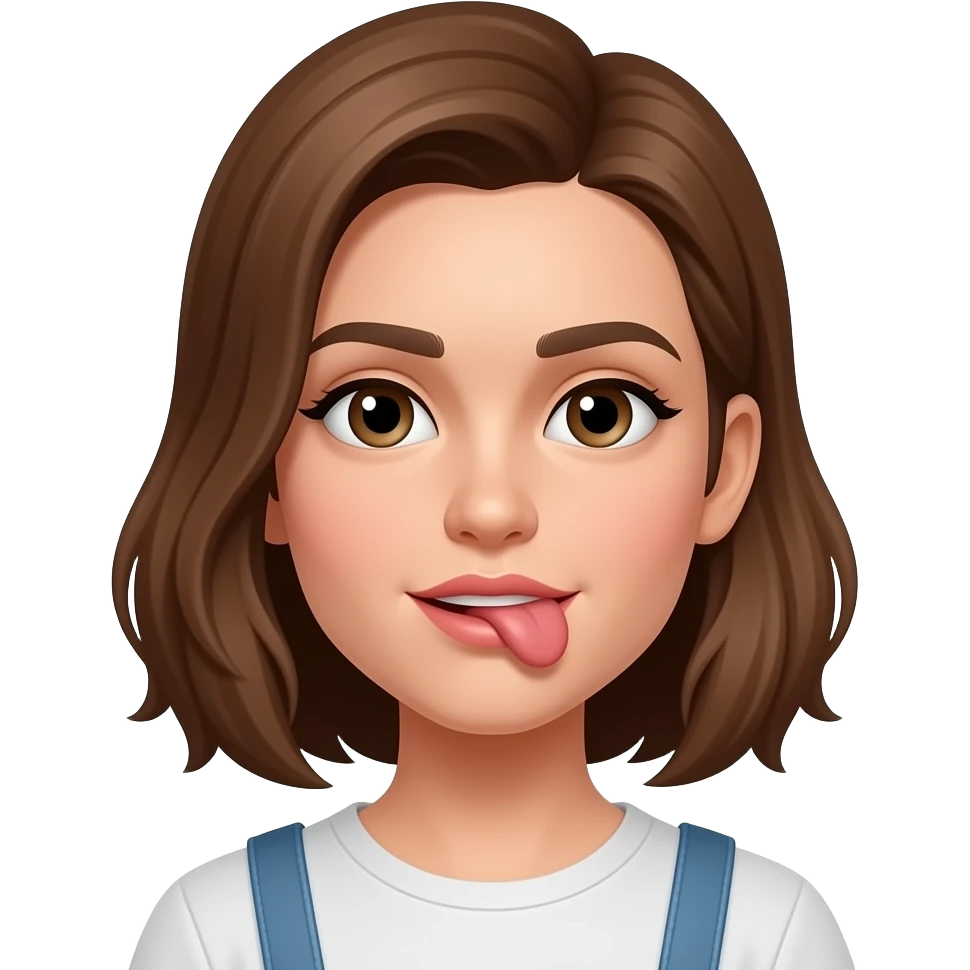 Lip biting emoji