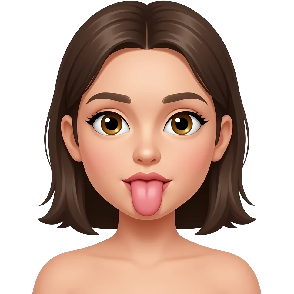 topless girl sucking on penis emoji