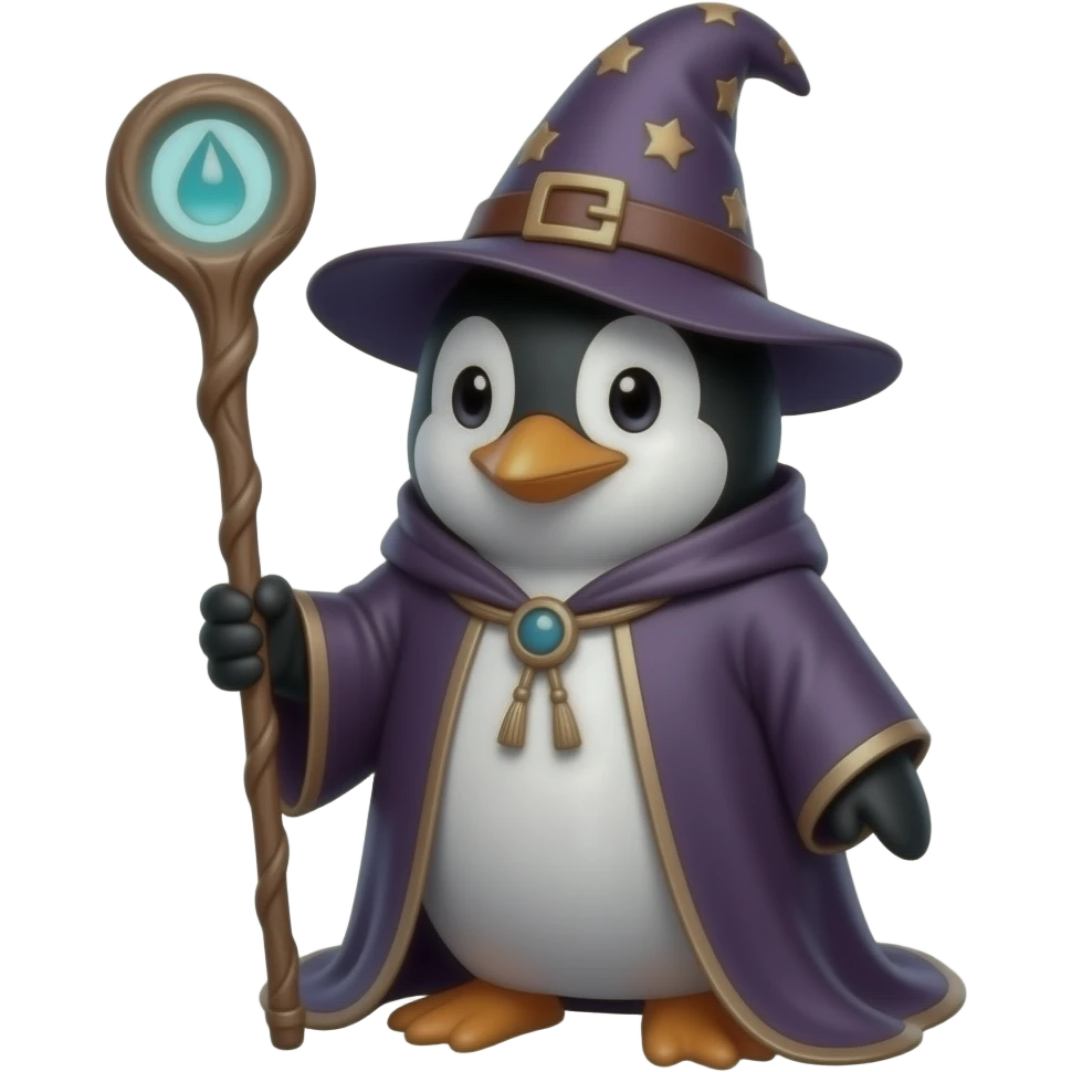 Penguin Wizard emoji