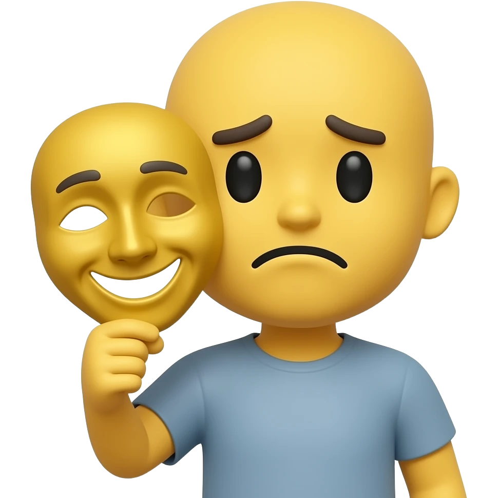 Emoji qui a la peau jaune qui a la tête toute ronde comme un emoji de ...
