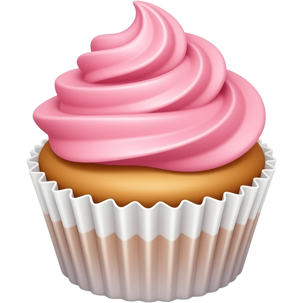 Cupcake with pink icing emoji