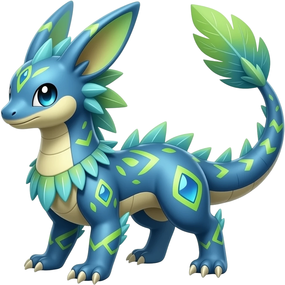 Shiny exotic feathery tribal tropical bioluminescent edgy cool Salandit-Salamence-Ekans-Seviper-Salazzle-Fakemon-hybrid emoji