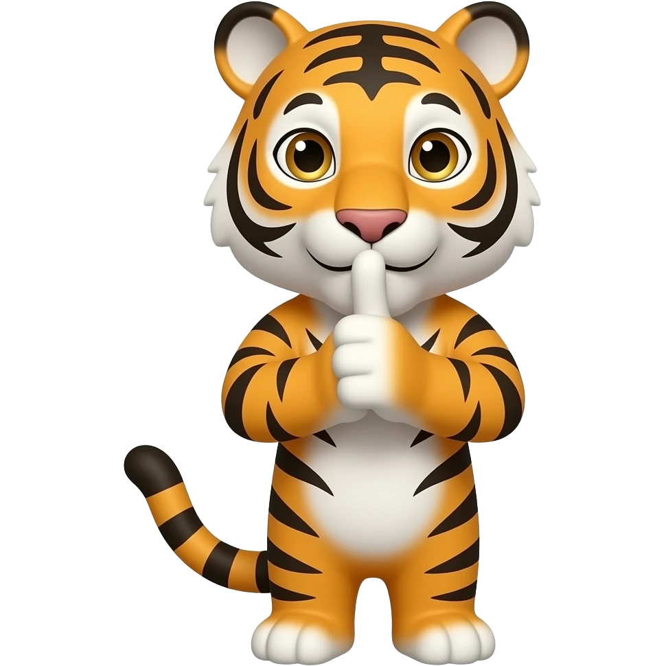 TİGER EMOJİ × BE QUİET EMOJİ emoji
