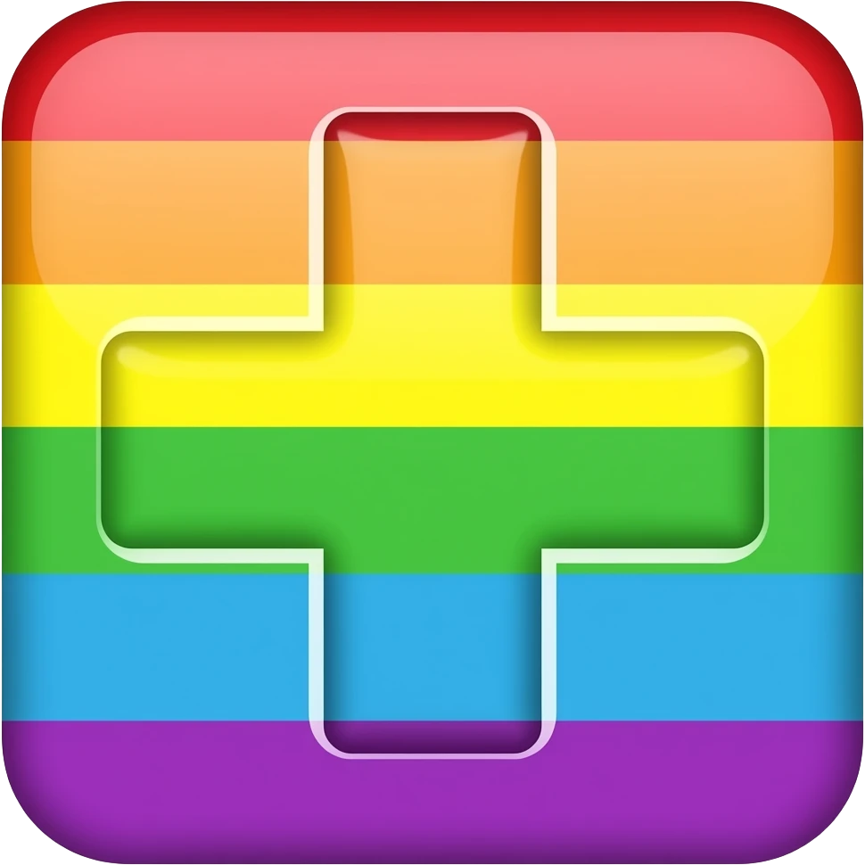 Symbol Minus Rainbow No Shape emoji