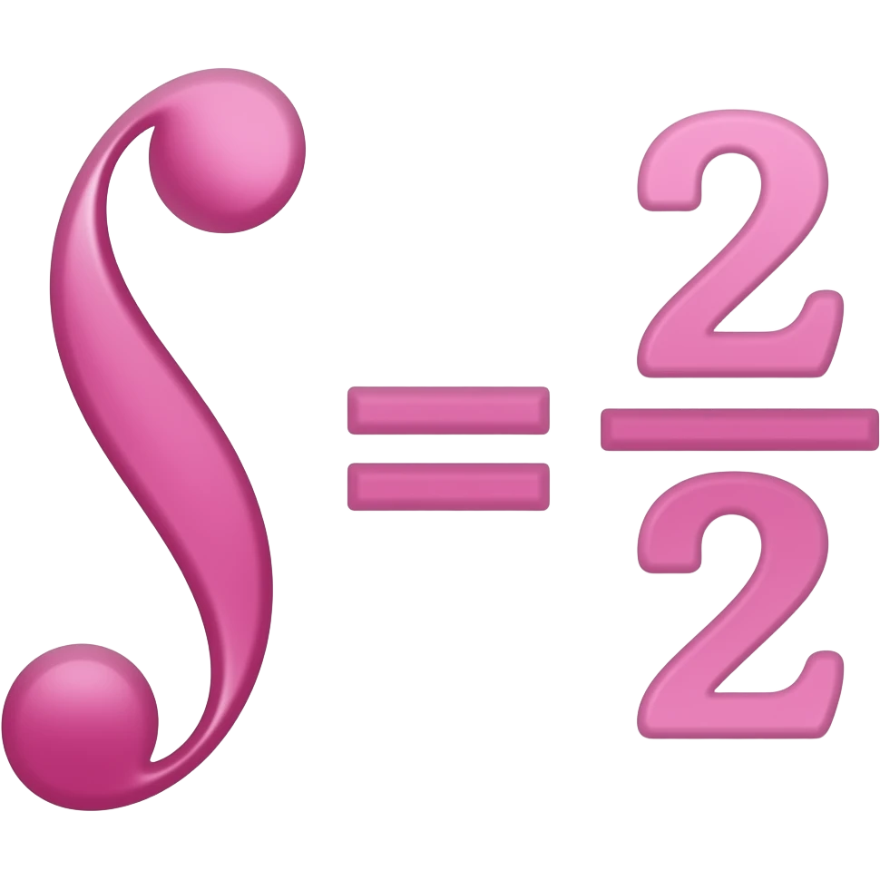 Calculo com simbolo de integrais e derivadas rosa emoji