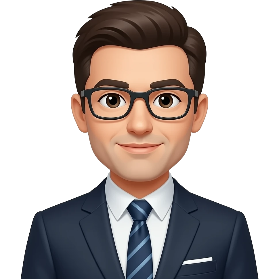 a smart lawyer in suit emoji