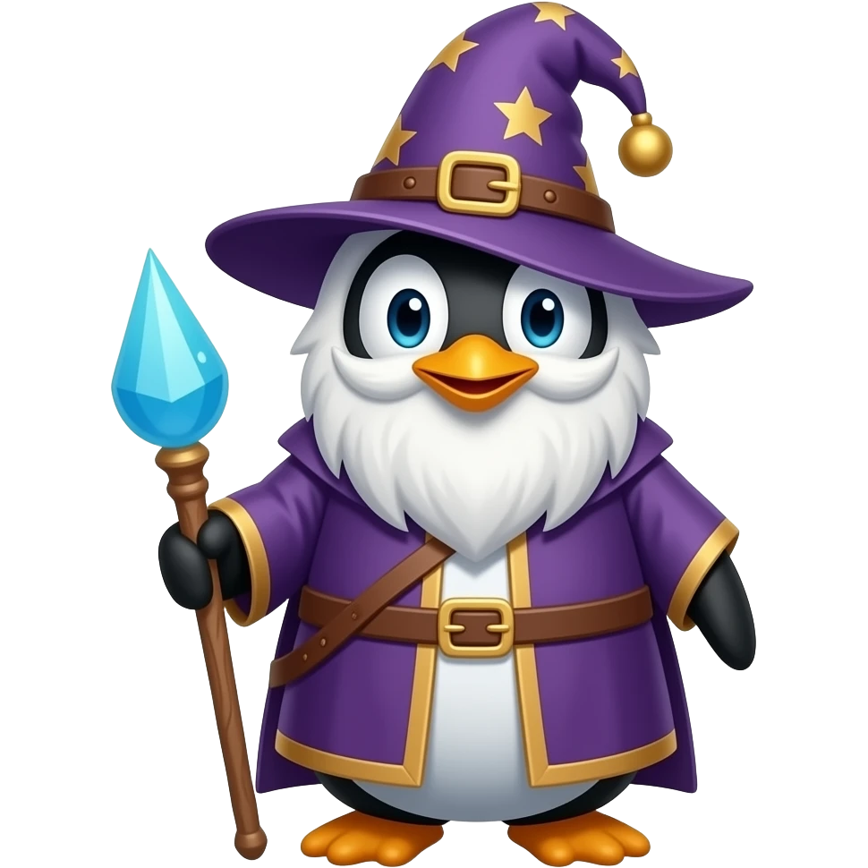 Penguin Wizard emoji