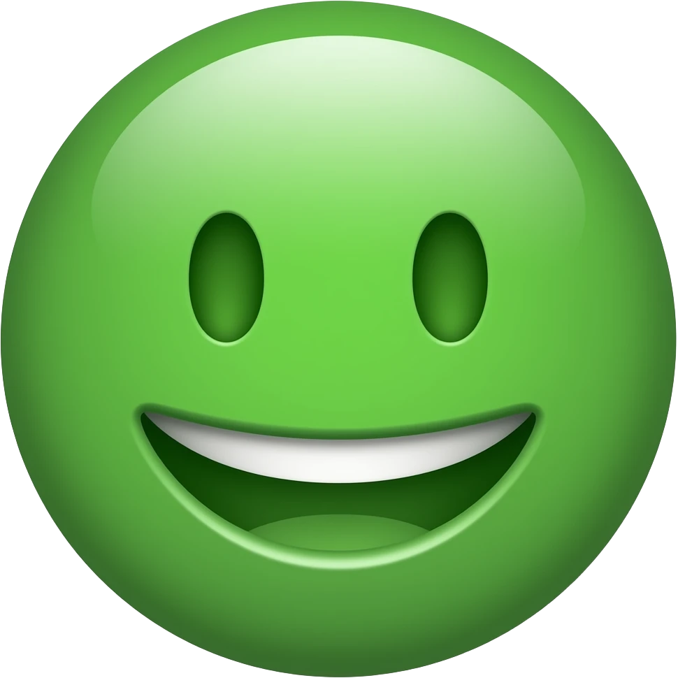 Make the green circle have a mouth emoji