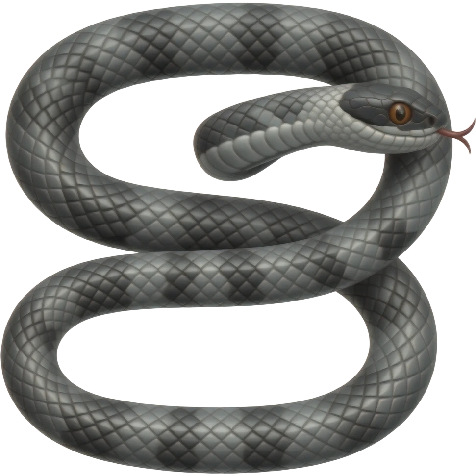 Black double faced snake emoji