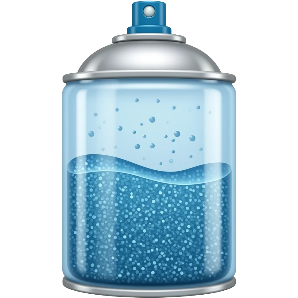 Blue spray paint with glitter emoji