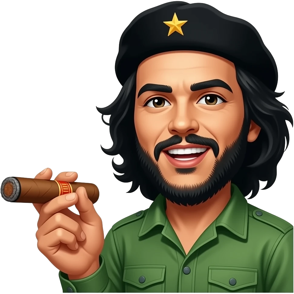 che guevara laugh big cigar hand emoji