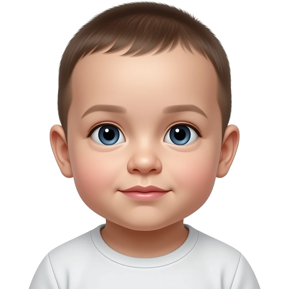 a hyper realistic baby emoji